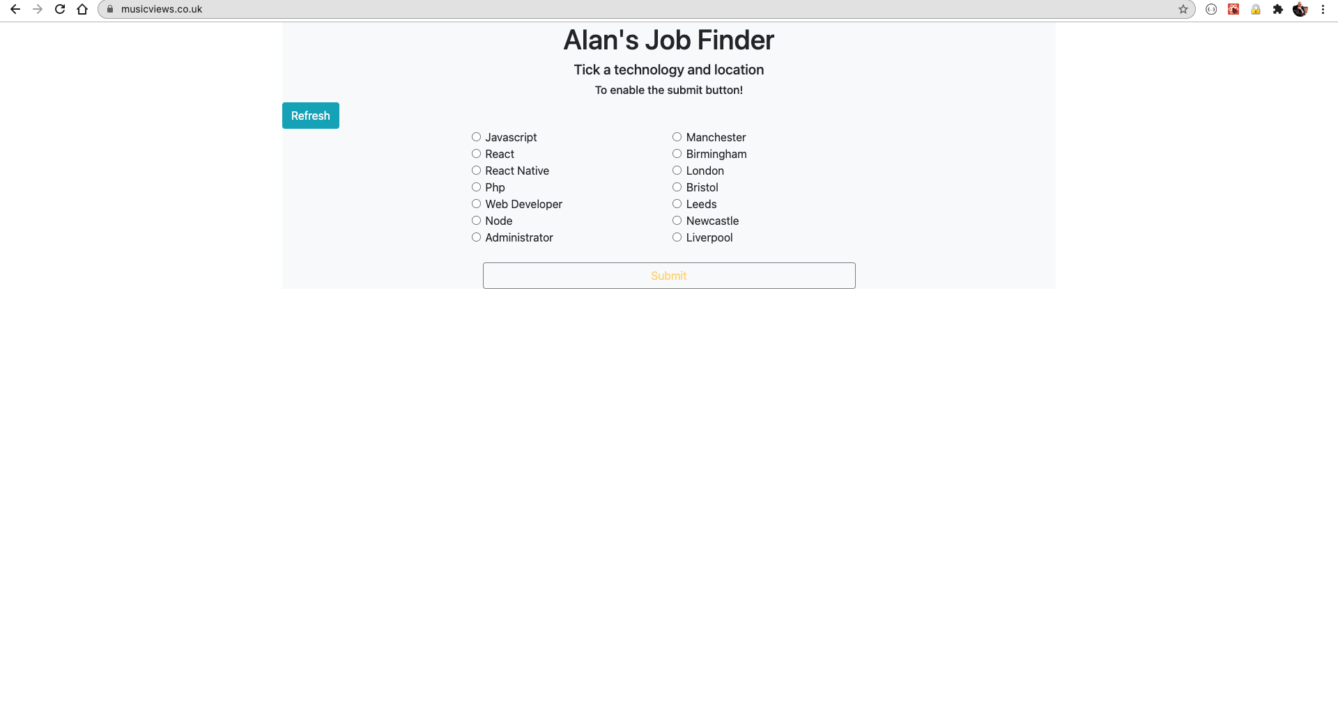 Laravel/React jobsearch api app